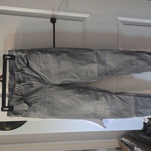 Gray Ankle Cropped Jeans with Casual Fit